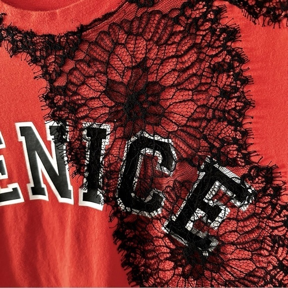 Current Elliot Graphic T womens cropped medium Venice room key - Picture 4 of 11